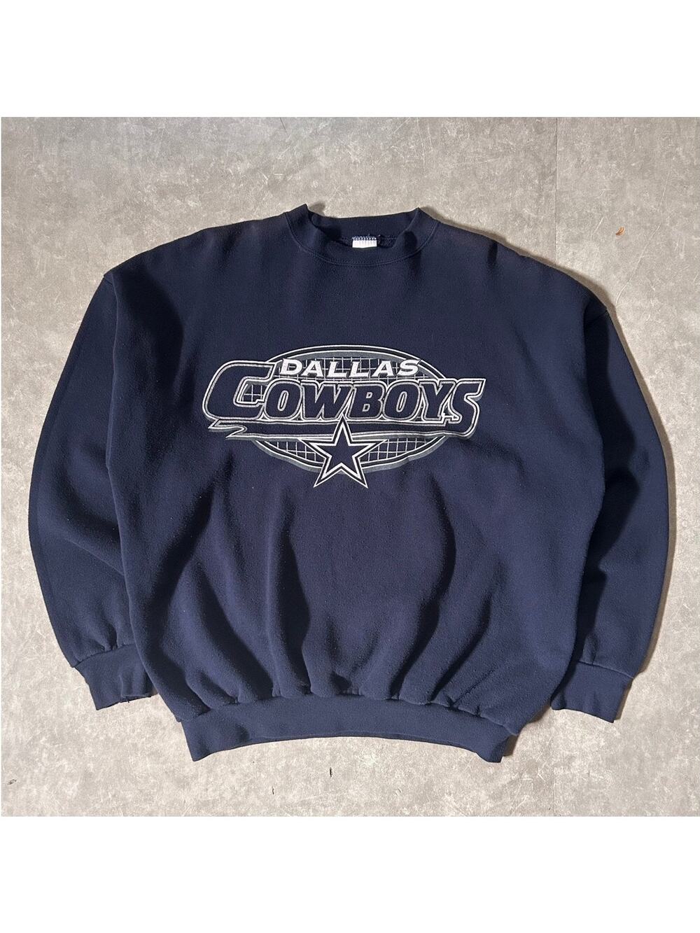 90's Vintage Dallas Cowboys Logo7 Navy Crewneck -XL